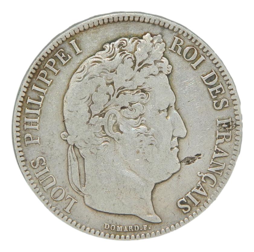 1838 M - FRANCIA - 5 FRANCS - TOULOUSE - PLATA