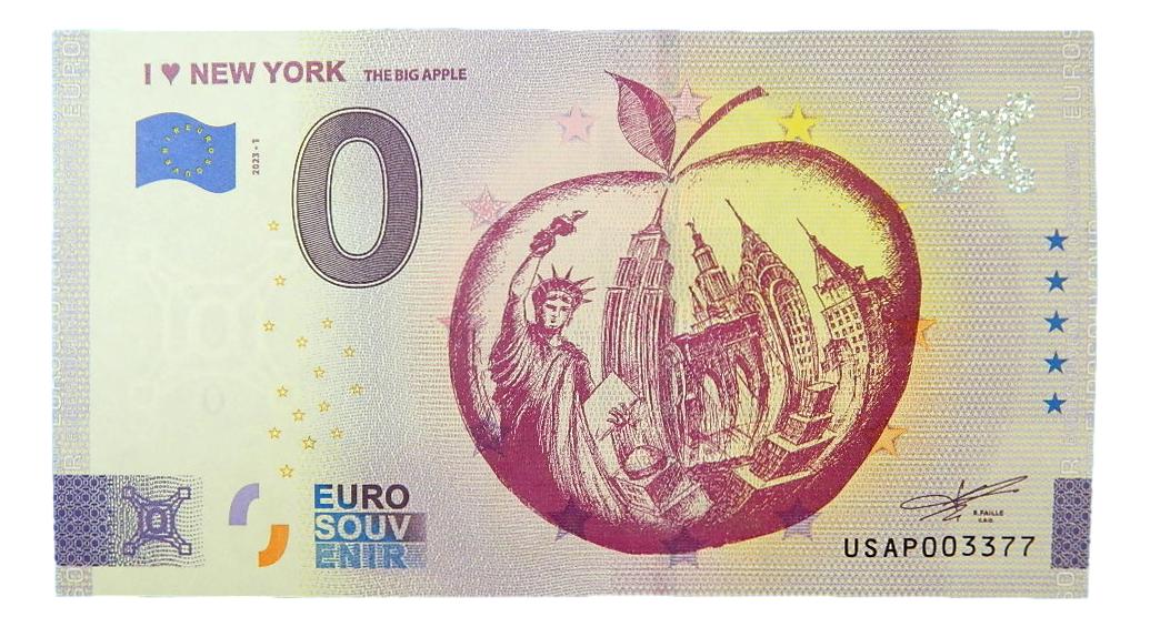 BILLETE 0 EUROS - NEW YORK - THE BIG APPLE